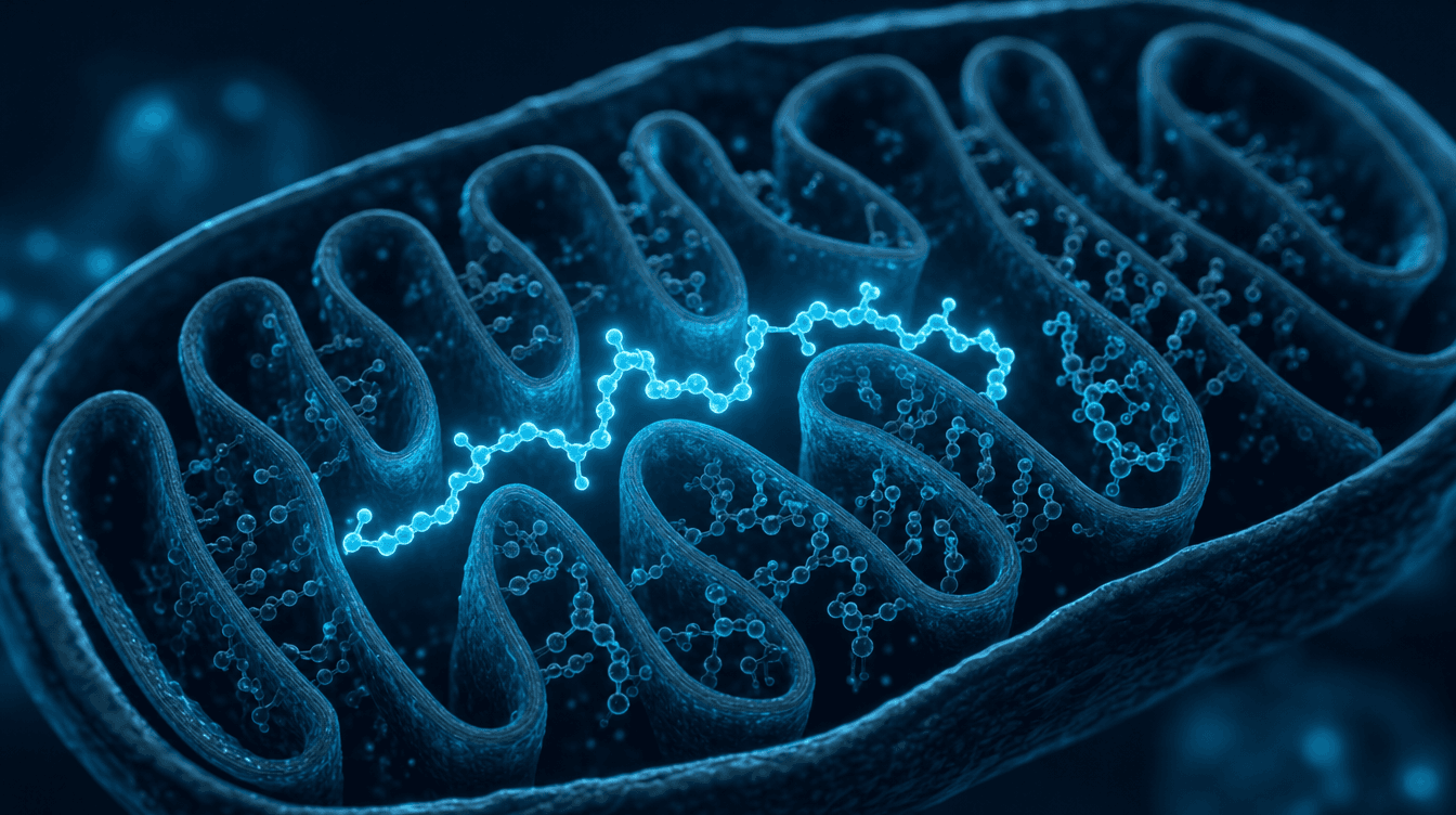 Cyan visualisation of a tetrapeptide and the mitochondrial membrane — SS-31 research