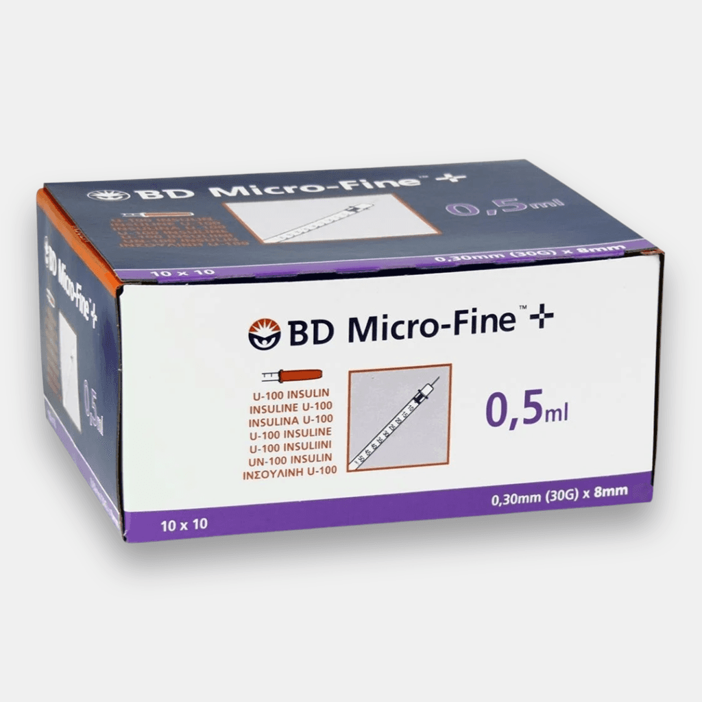 BD Micro-Fine 0.5 ml insulin syringes 30G × 8 mm — Peptide Lab
