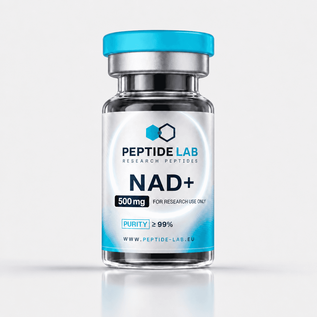 NAD+ 500 mg onderzoekscompound vial voor longevity-onderzoek — Peptide Lab