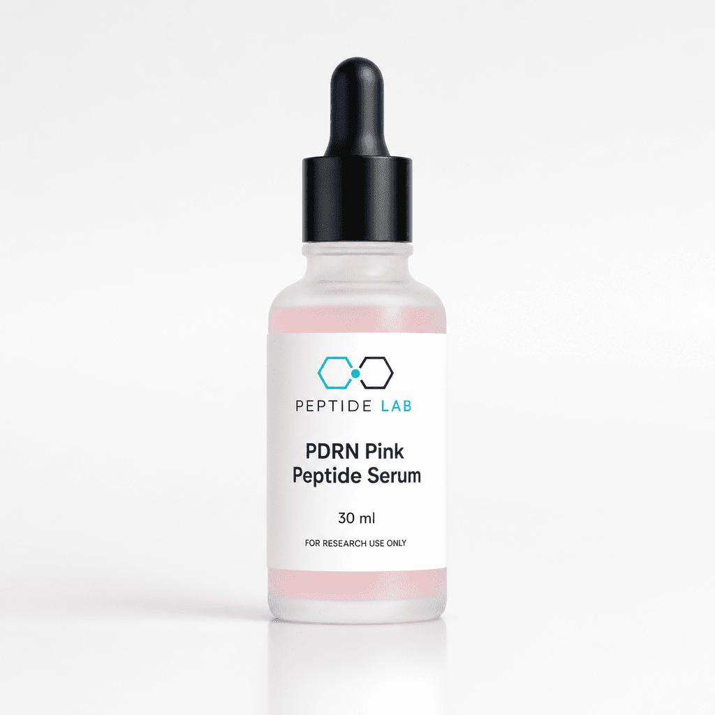 PDRN Pink Peptide Serum 30 ml, rosa Kosmetikflakon für das Gesicht — Peptide Lab