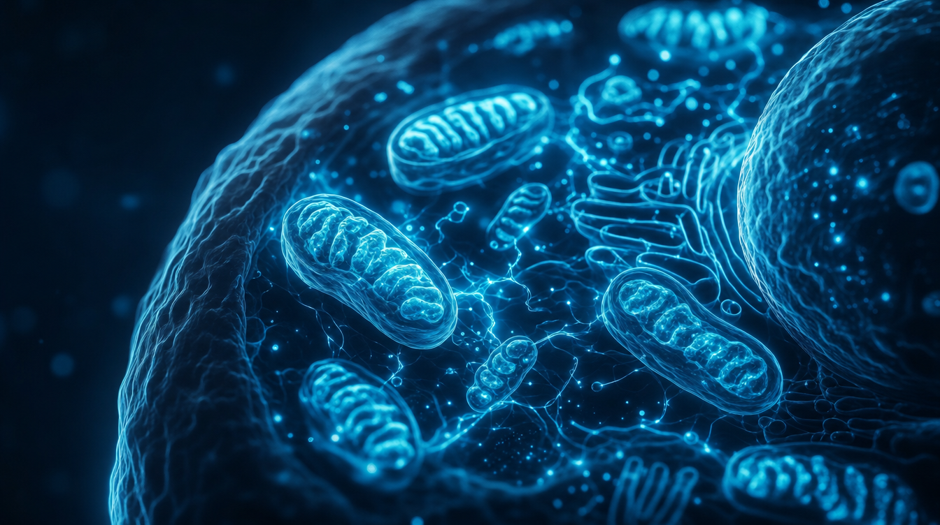 Visualisatie van opladende mitochondriën in een spiercel — SLU-PP-332 metabool onderzoek